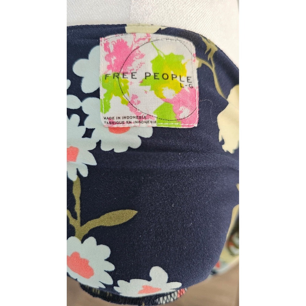 Free People Blue Floral Strappy Maxi Sundress Women's Size L NWOT - Picture 5 of 7
